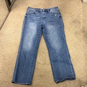 Stylish Blue Straight Leg Women's Jeans